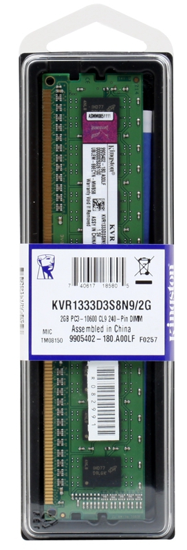 DDR3 2 GB KINGSTON KVR 1333D3S8N9 2G
